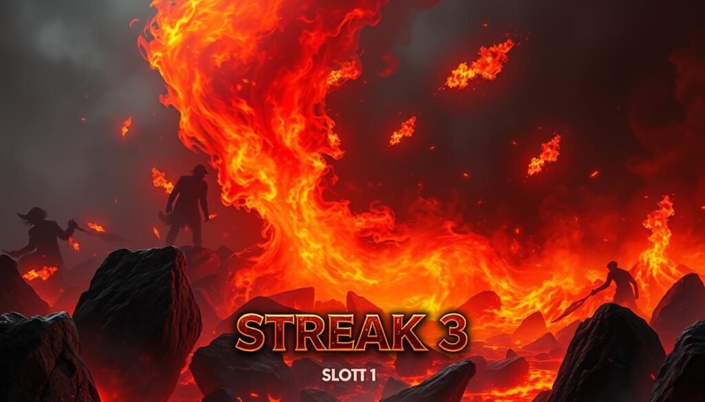 fiery theme of Streak 3 Slot